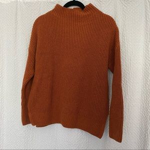 Orange mock neck sweater